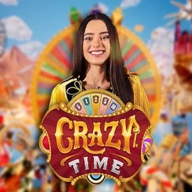 Crazy Time slot logo by Evolution at Lolo CasinoCrazy Time