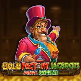 Gold Factory Jackpots Mega Moolah logo by Aurum Signature Studios Lolo Casino